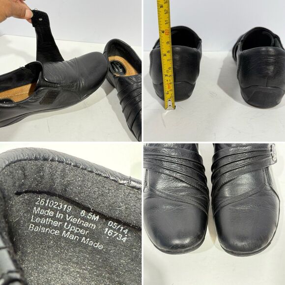 Womens 8.5 M Clarks Artisan Kessa Alcove 26102319 Black Leather Slip On Loafers - Picture 13 of 16